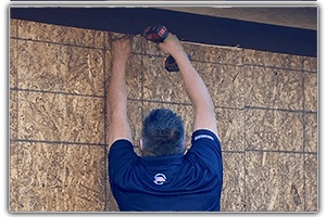 CRBR Supervisor boarding up garage